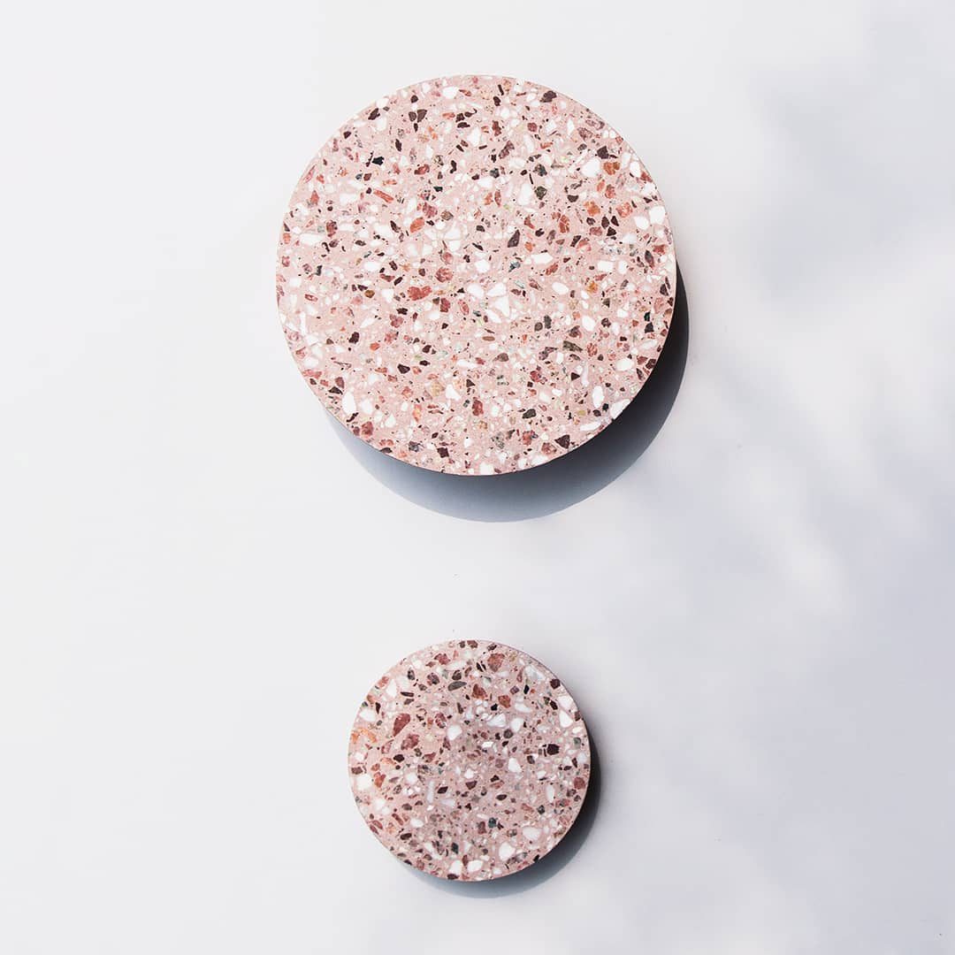 Applique da parete moderna rotonda in terrazzo LED 1 luce