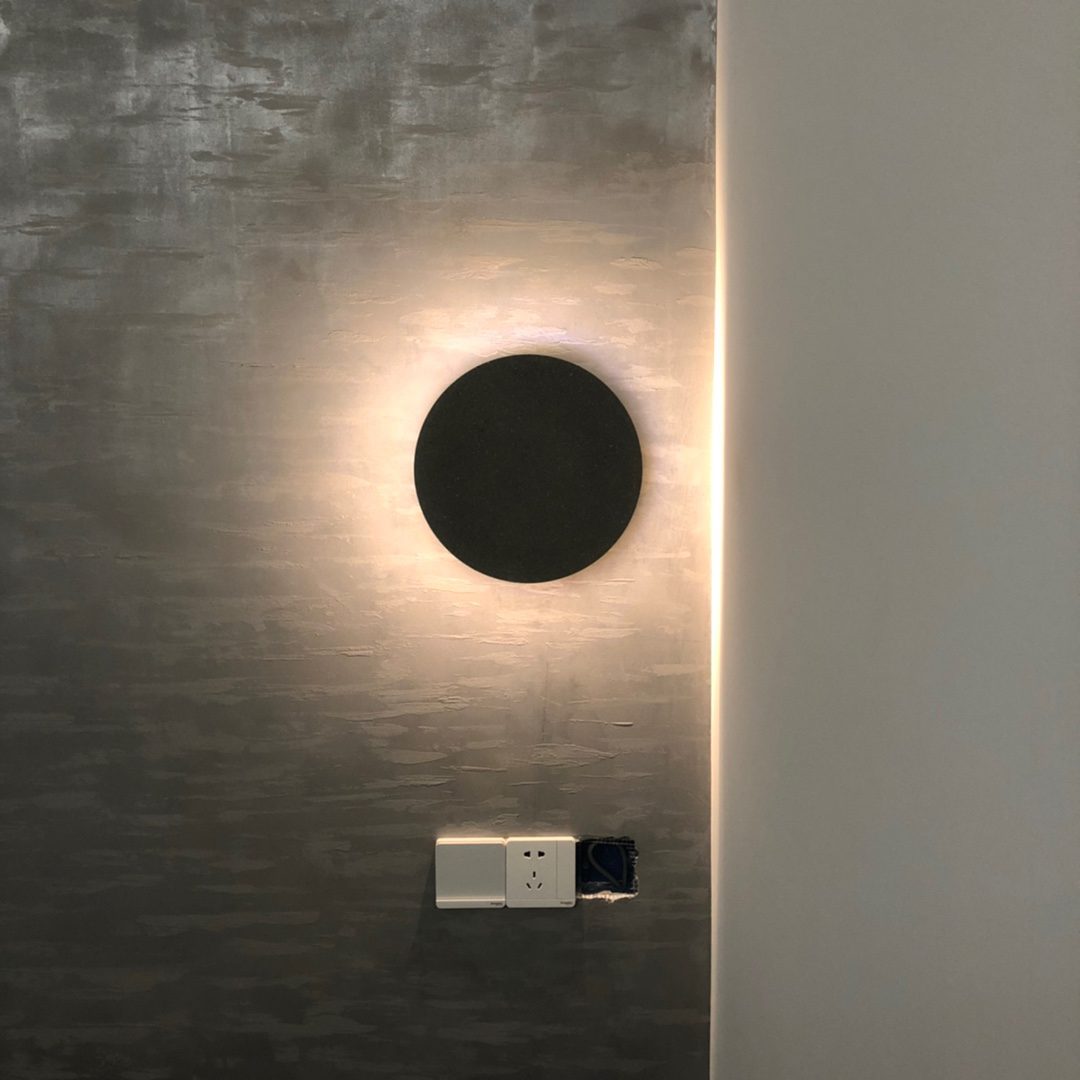 Applique da parete moderna rotonda in terrazzo LED 1 luce