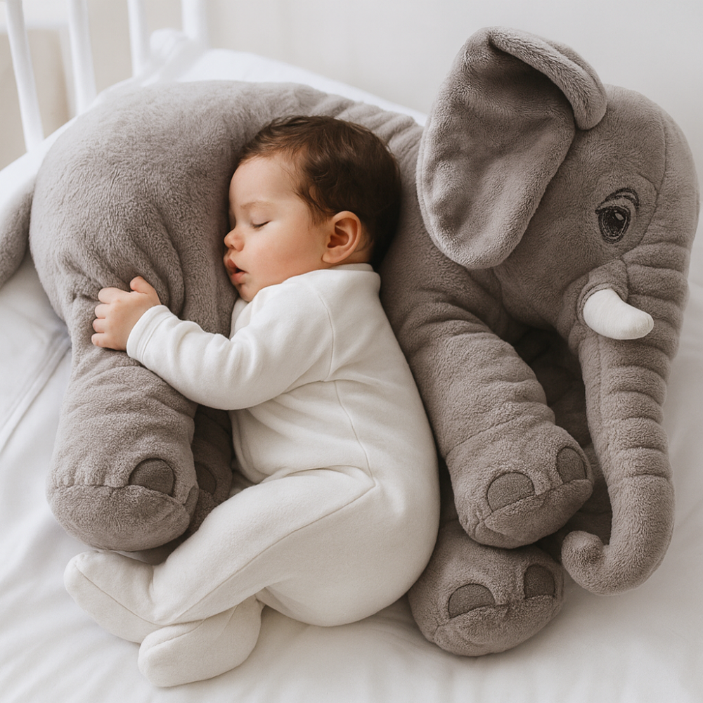 Plush Elephant Infant Pillow Snuggle Comfort Nursery Gift