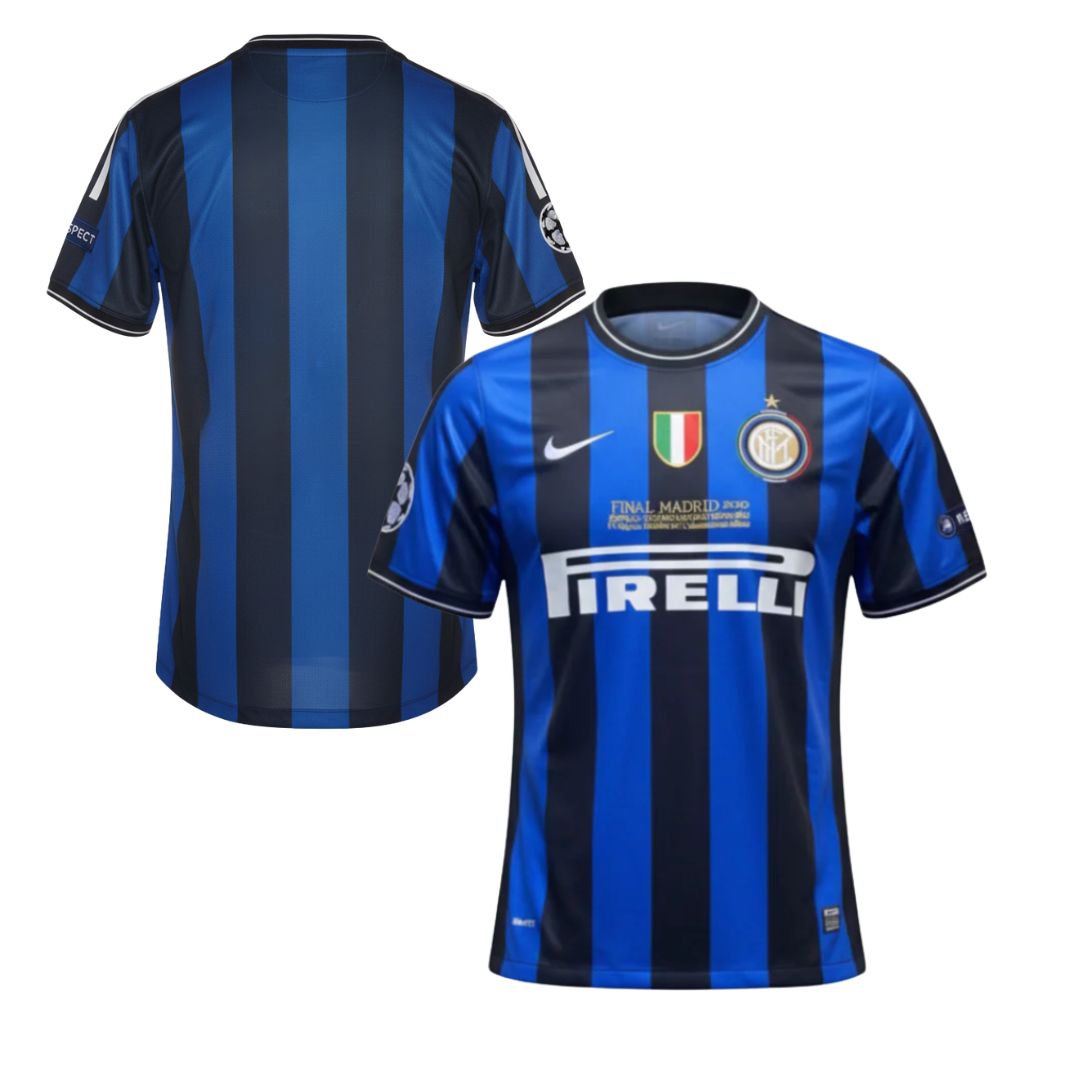 Maglia Storica Triplete Inter 2009/2010 + Tutte le Toppe e Personalizzazione Incluse