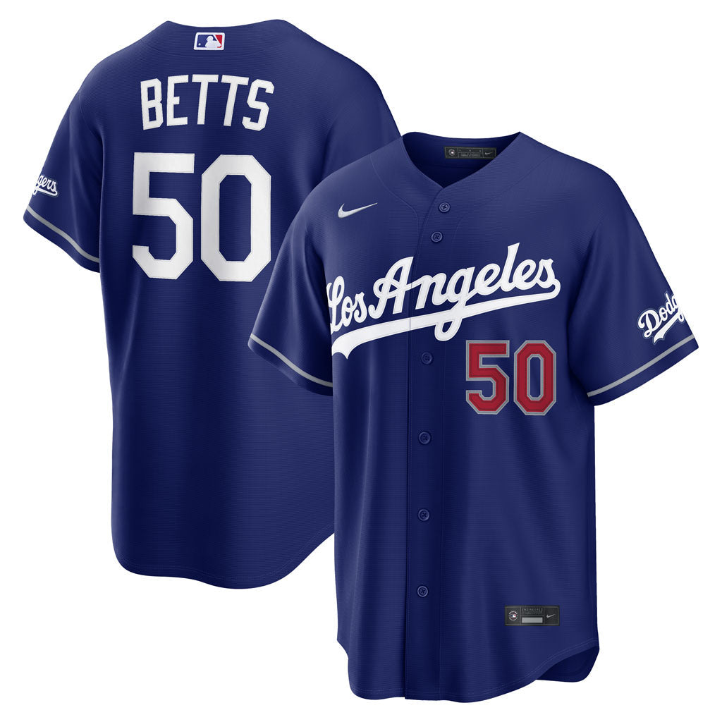 Maglia alternativa da stadio Nike MLB Los Angeles Dodgers Mookie Betts - Blu