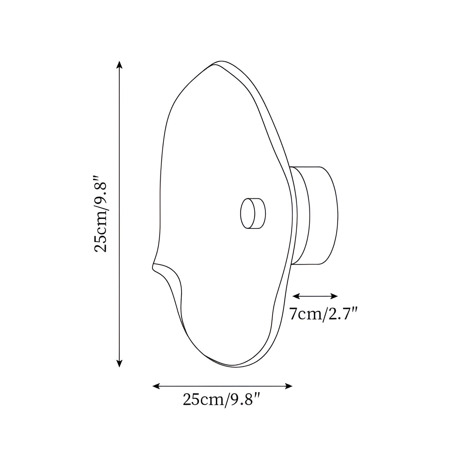 Nordic Curved Glass Japandi LED Wall Sconce 1-Light
