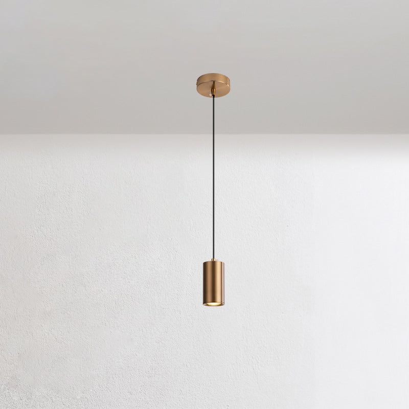 Lampada a sospensione colonna in ferro minimalista nordica 1 luce