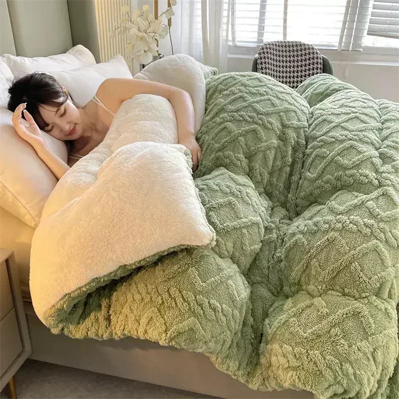Coperta pesata in cashmere di agnello 100% NylaWeave, ultra calda per l'inverno
