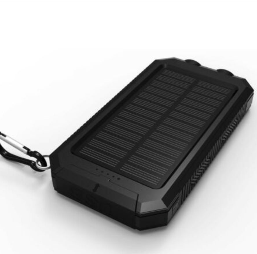 Power bank solare – Caricatore compatto impermeabile da 500000mAh con doppia USB e luce LED