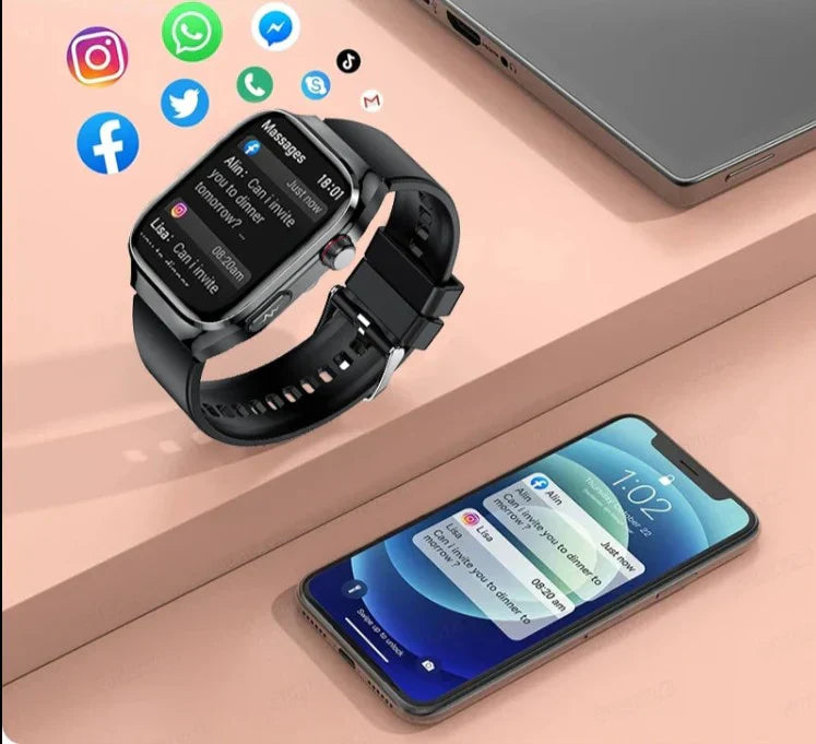 Orologio NexaPulse per glicemia, ECG, acido urico, Bluetooth