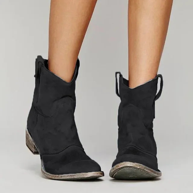 Jianna | Stivaletti vintage da cowboy alla caviglia