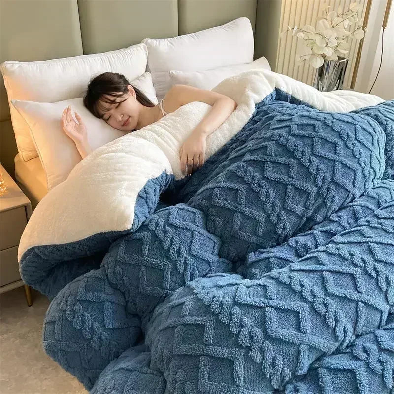 Coperta pesata in cashmere di agnello 100% NylaWeave, ultra calda per l'inverno