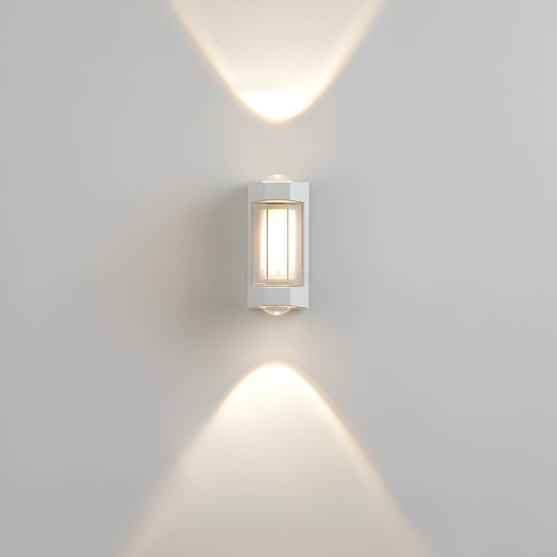 Lampada da parete nordica minimalista rettangolare in acrilico LED up-down