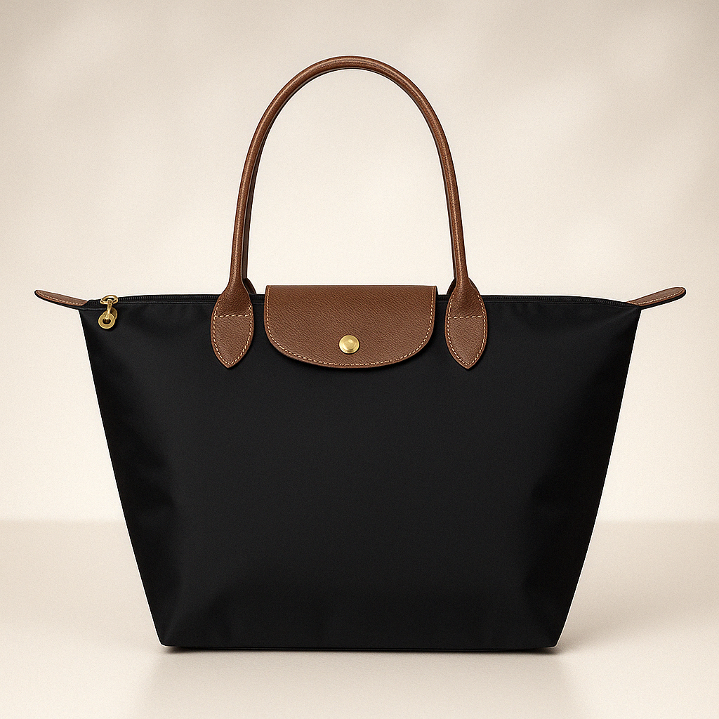 Waterproof Tote Bag | Premium Oxford Fabric With Leather Trim