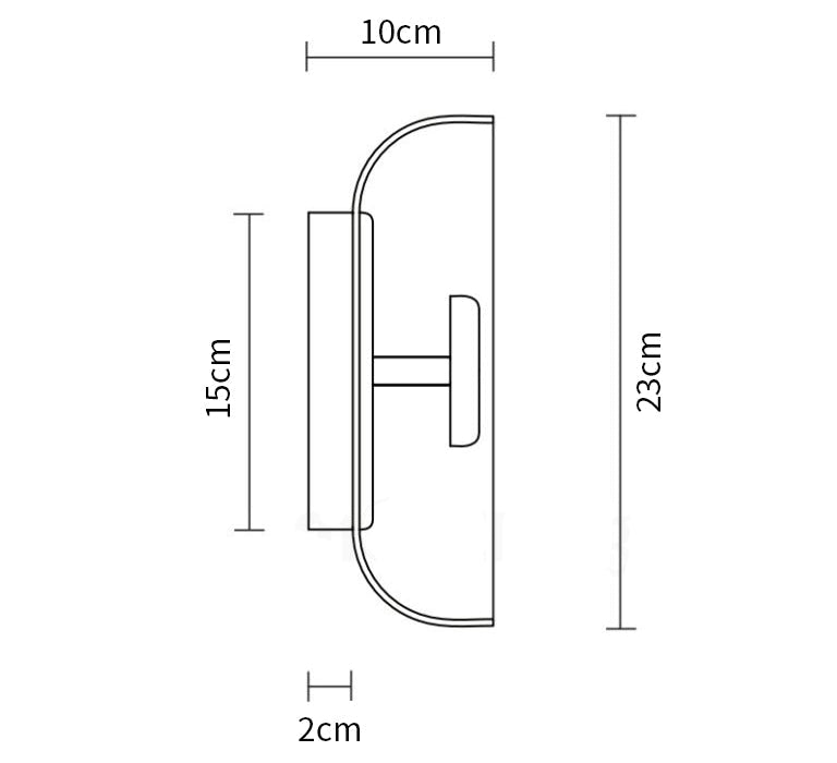 Minimalist Brass & Glass Round Wall Sconce LED 1-Light