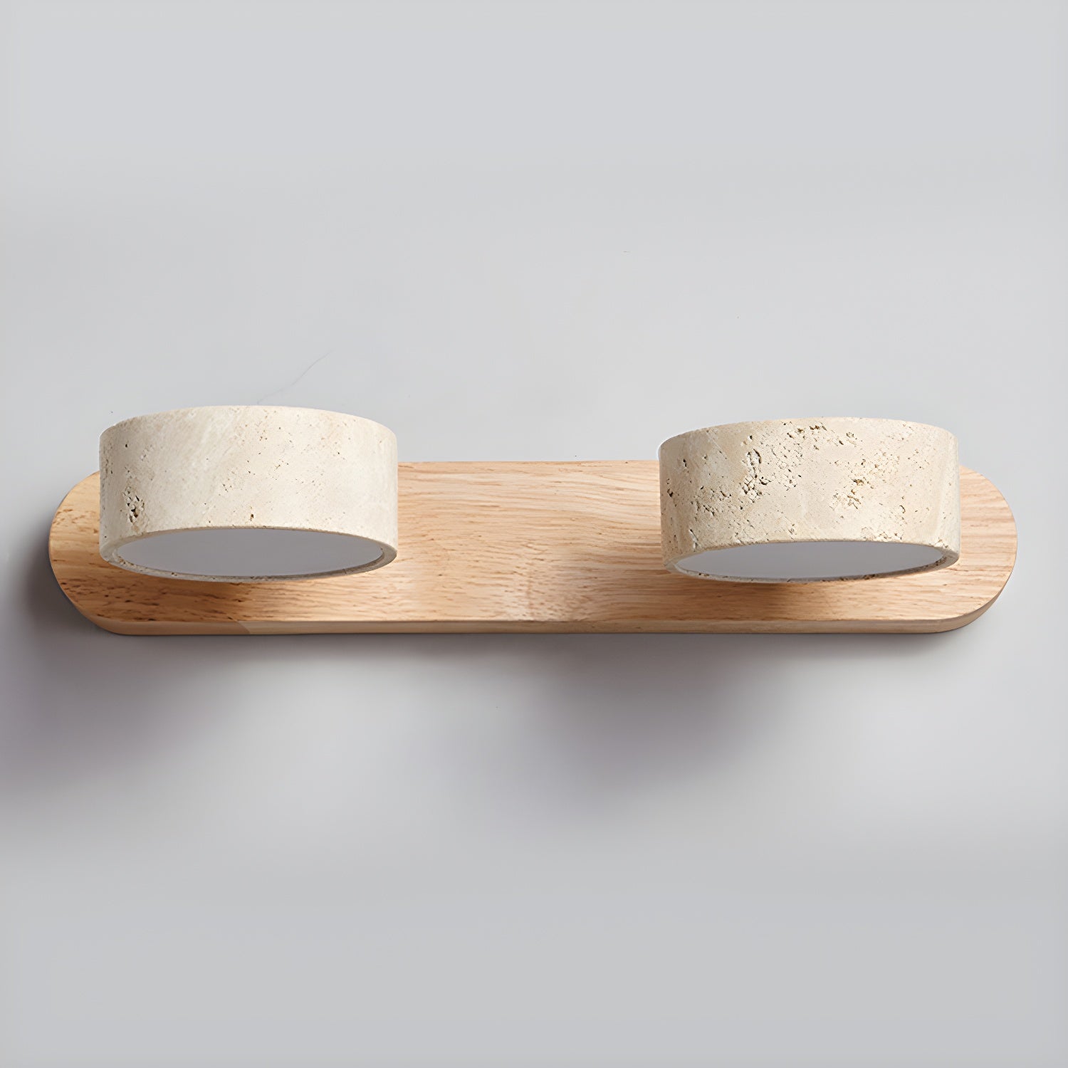 Modern Travertine Round LED Wall Sconce 1-Light
