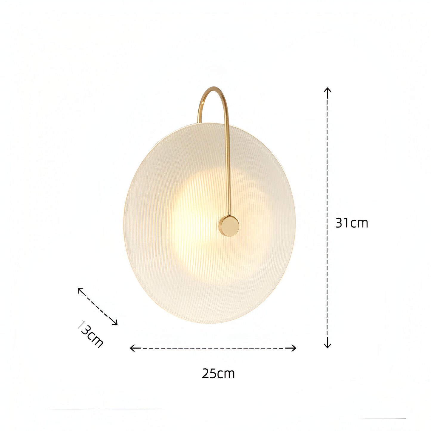 Postmodern Nordic Frosted Glass Round Wall Sconce LED 1-Light