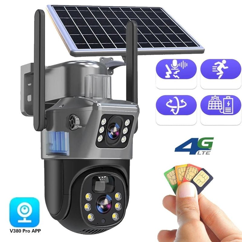 FORTICAM 4K – Telecamera di sicurezza solare wireless con doppia lente e visione notturna
