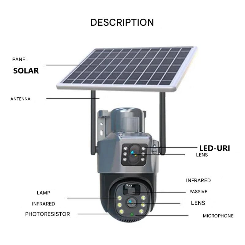 FORTICAM 4K – Telecamera di sicurezza solare wireless con doppia lente e visione notturna
