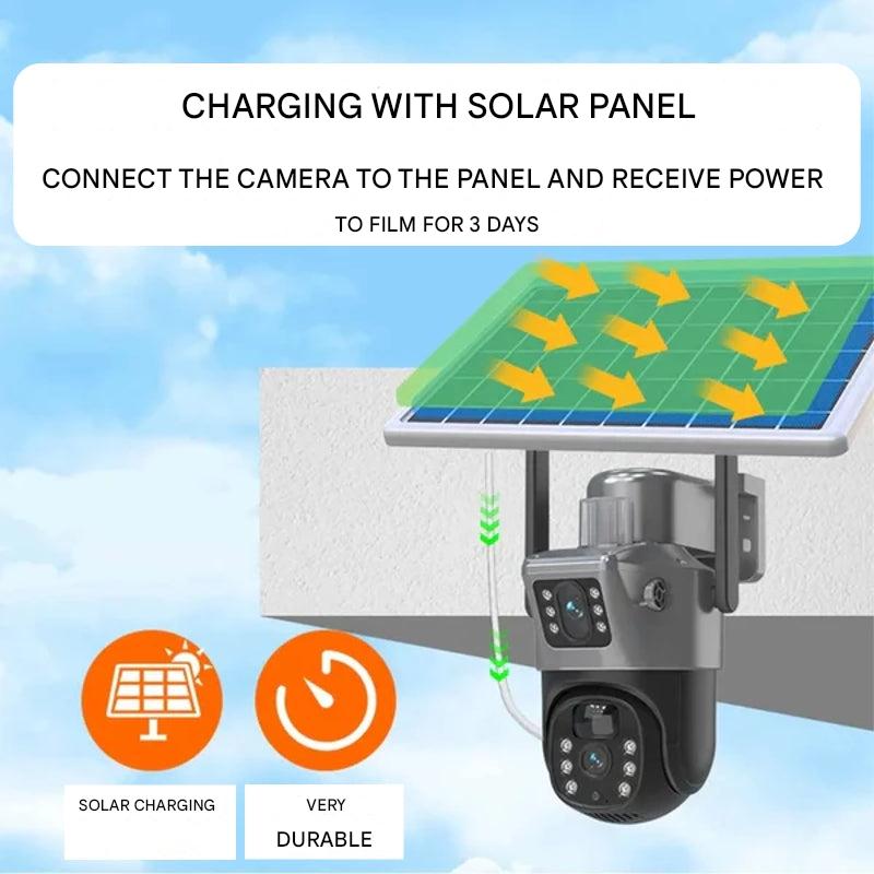 FORTICAM 4K – Telecamera di sicurezza solare wireless con doppia lente e visione notturna