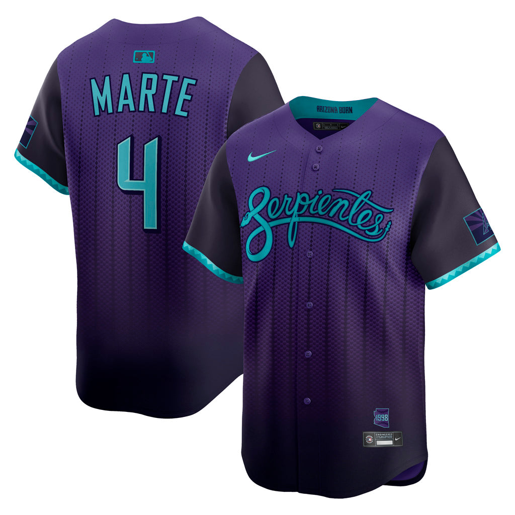 Maglia limitata 2025 City Connect MLB Arizona Diamondbacks Ketel Marte - Viola