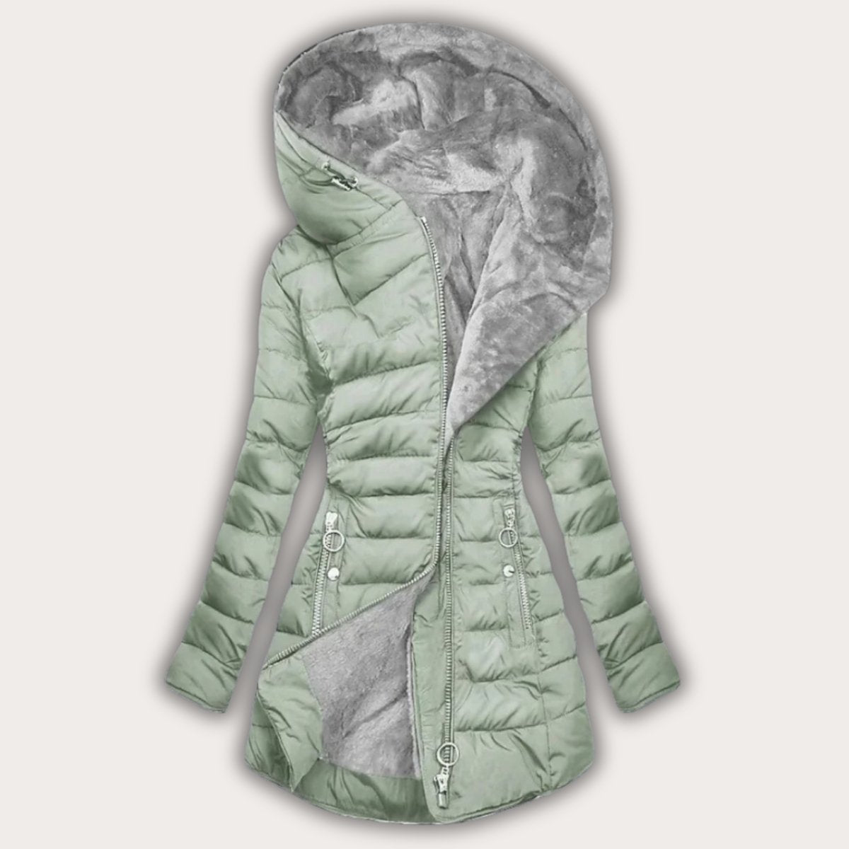 Puili | Asymmetrical Hooded Puffer Coat