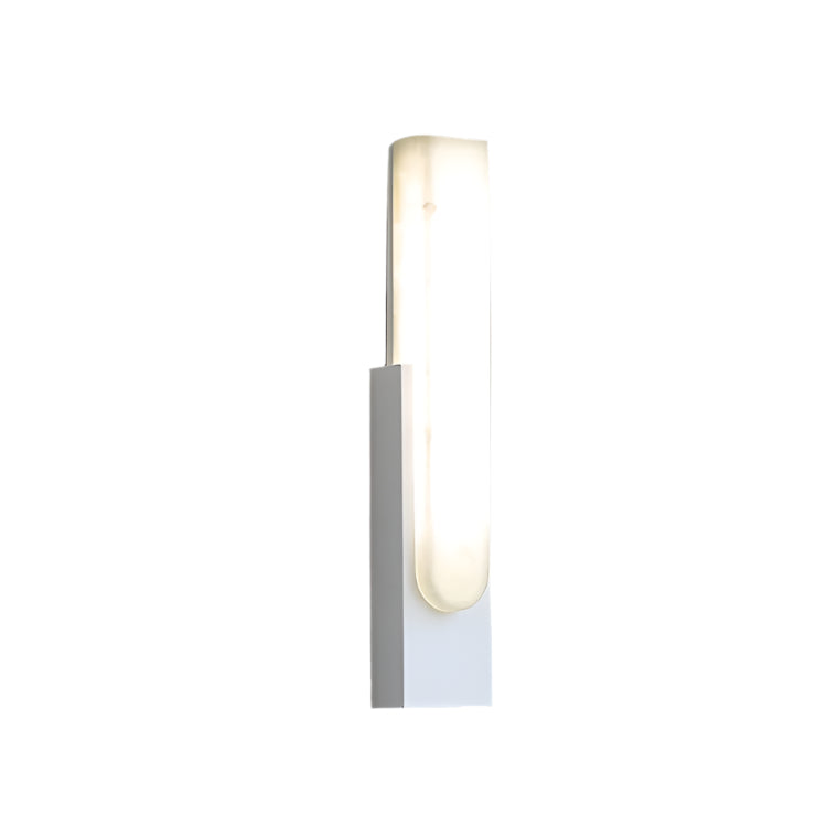 Applique da parete moderna in ottone effetto alabastro LED 1 luce