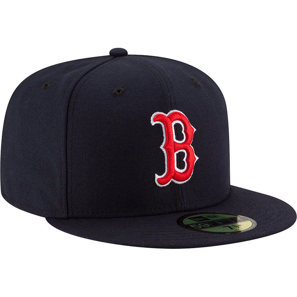 Cappello Fitted New Era 59FIFTY Collezione Autentica Casa MLB Boston Red Sox per Ragazzi - Blu Navy