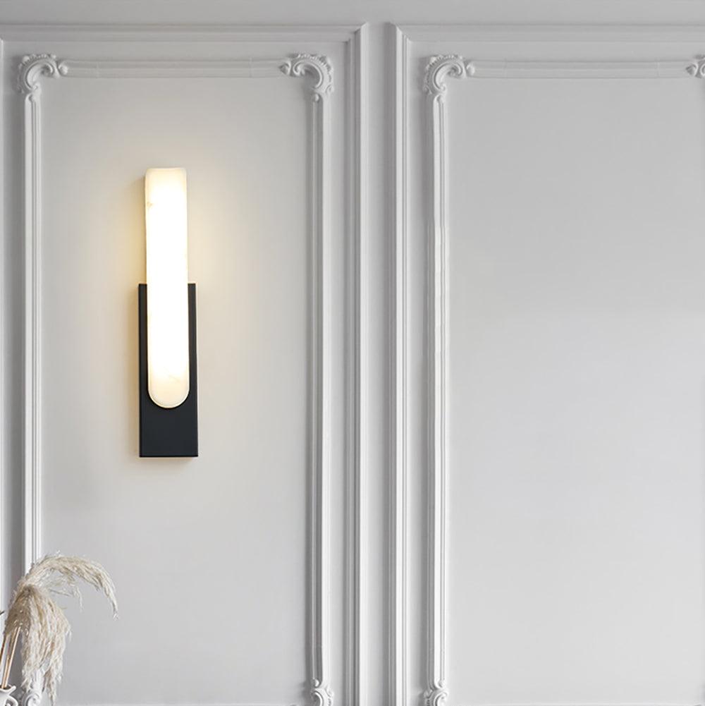 Applique da parete moderna in ottone effetto alabastro LED 1 luce