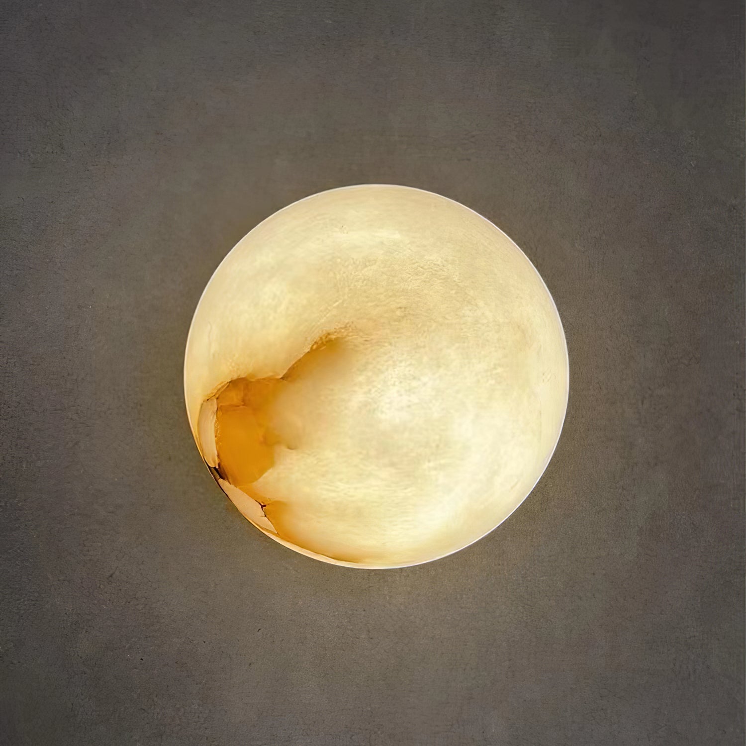 Applique da parete Japandi a sfera in marmo LED 1 luce