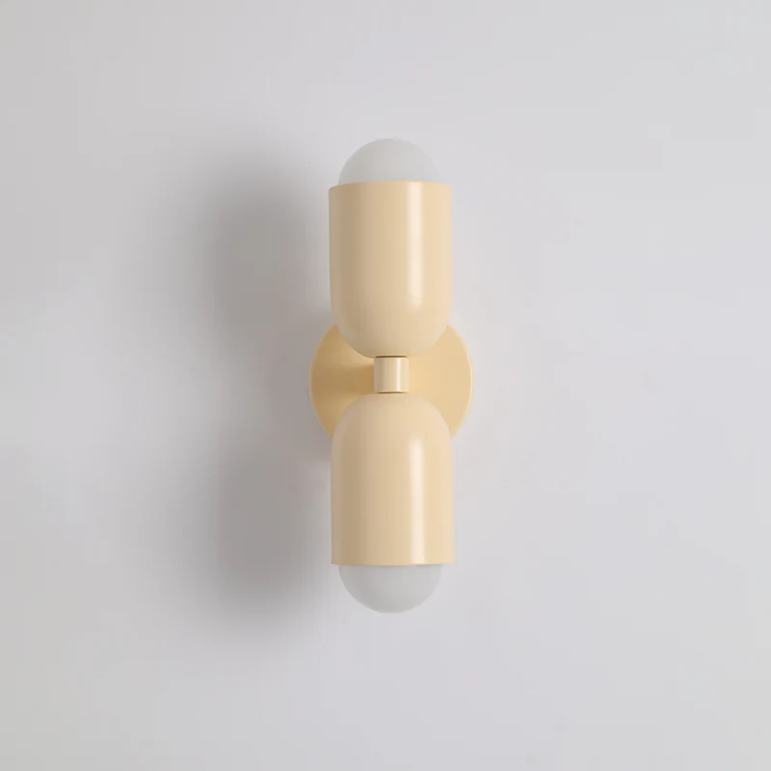 Modern Metal Cylinder LED Wall Sconce 2-Light