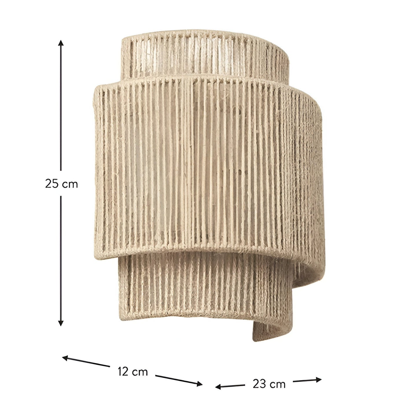 Vintage Bohemian Hand-Woven Rope Wall Sconce LED 1-Light