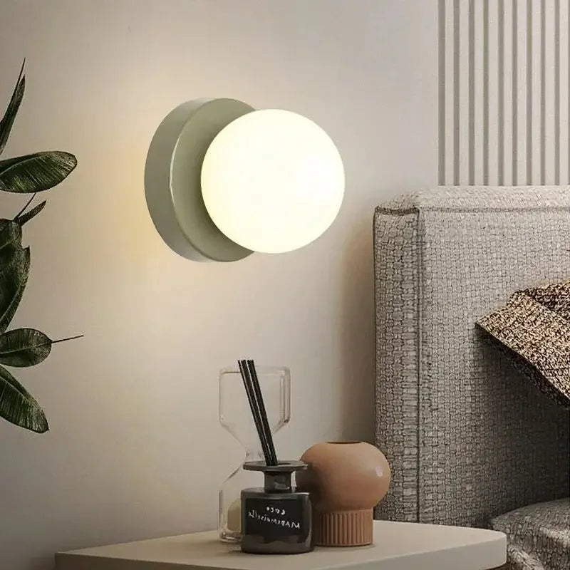 Nordic Glass Globe Wall Sconce LED 1-Light