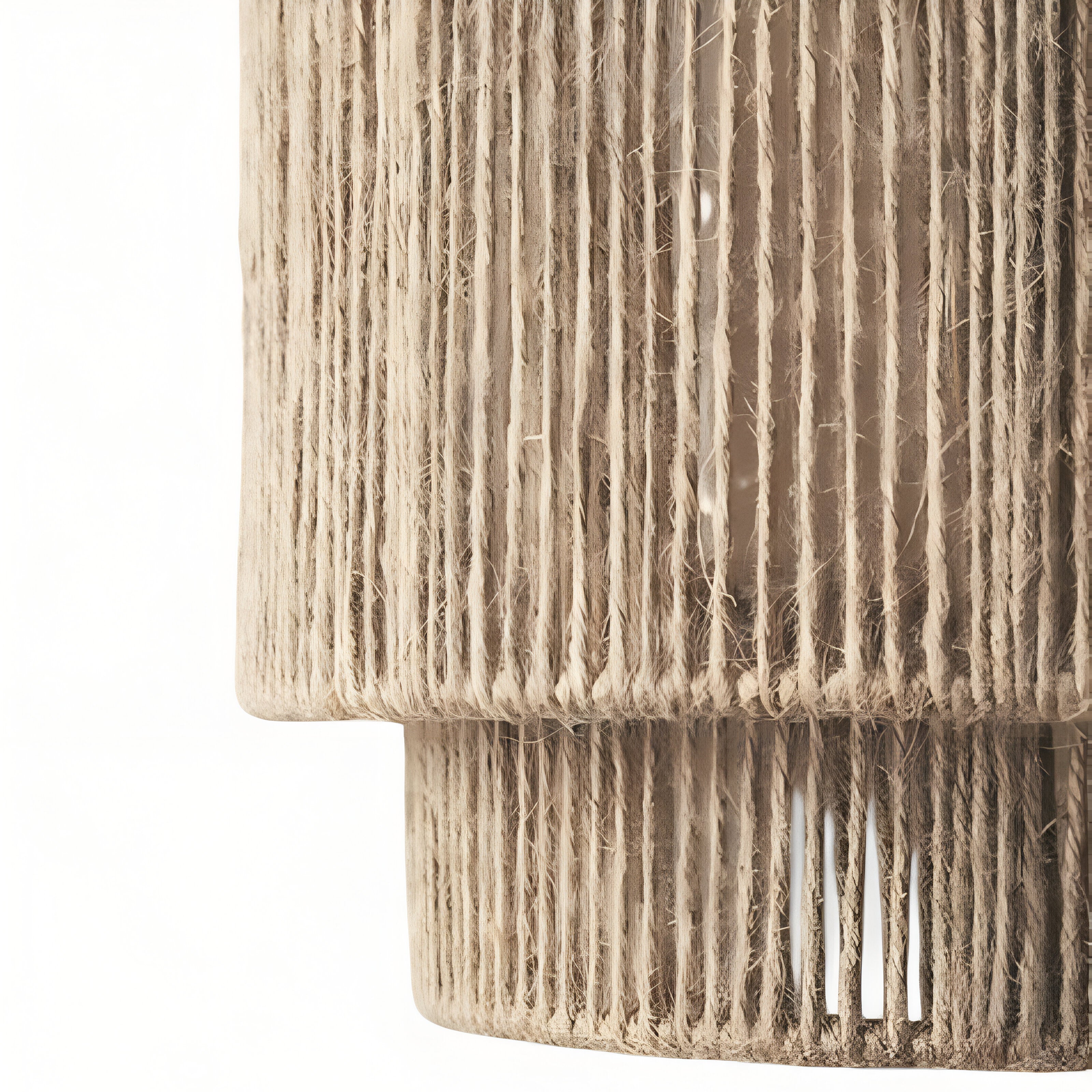 Applique da parete vintage bohemien in corda intrecciata a mano LED 1 luce