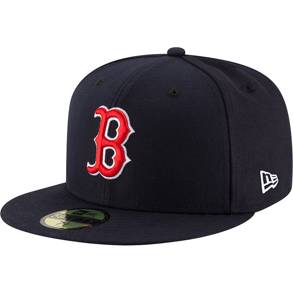 Cappello Fitted New Era 59FIFTY Collezione Autentica Casa MLB Boston Red Sox per Ragazzi - Blu Navy