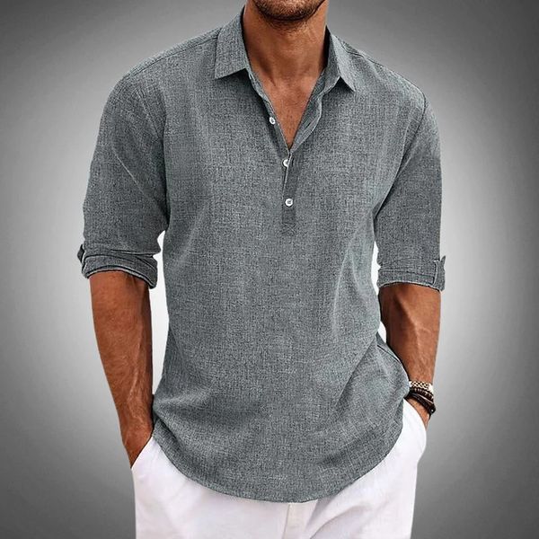 Massimo | Classic Polo in Elegant and Breathable Linen, Short Sleeve
