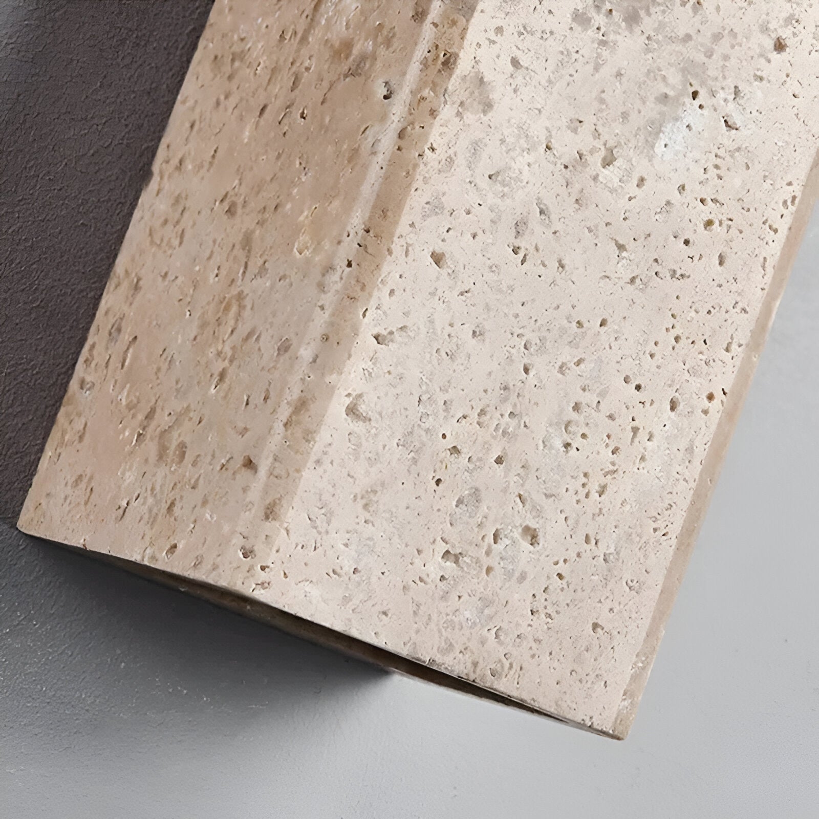 Lampada da parete minimalista quadrata in pietra di travertino LED 1 luce
