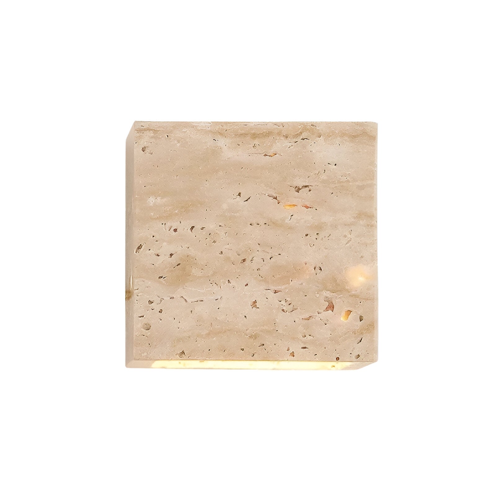 Lampada da parete minimalista quadrata in pietra di travertino LED 1 luce