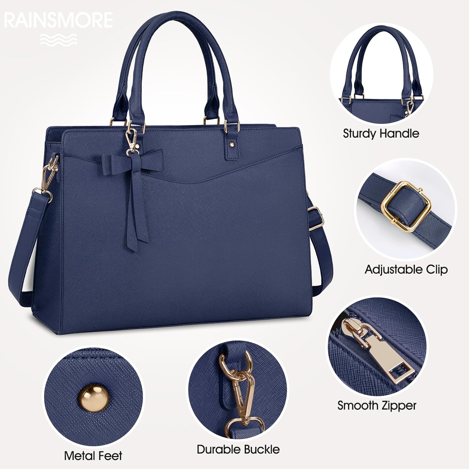 Women’s Work Laptop Tote Bag with Organised Multi-Compartment Layout
