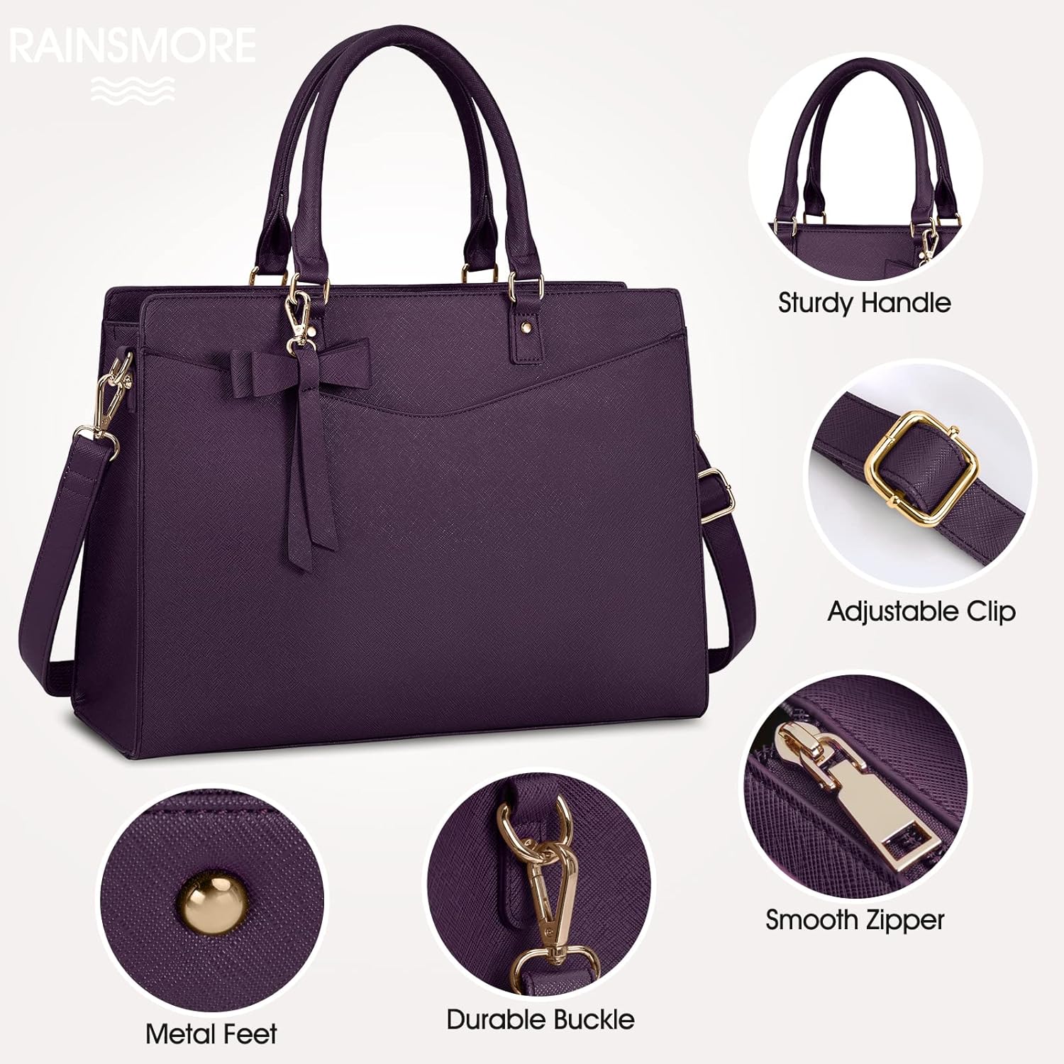 Women’s Work Laptop Tote Bag with Organised Multi-Compartment Layout