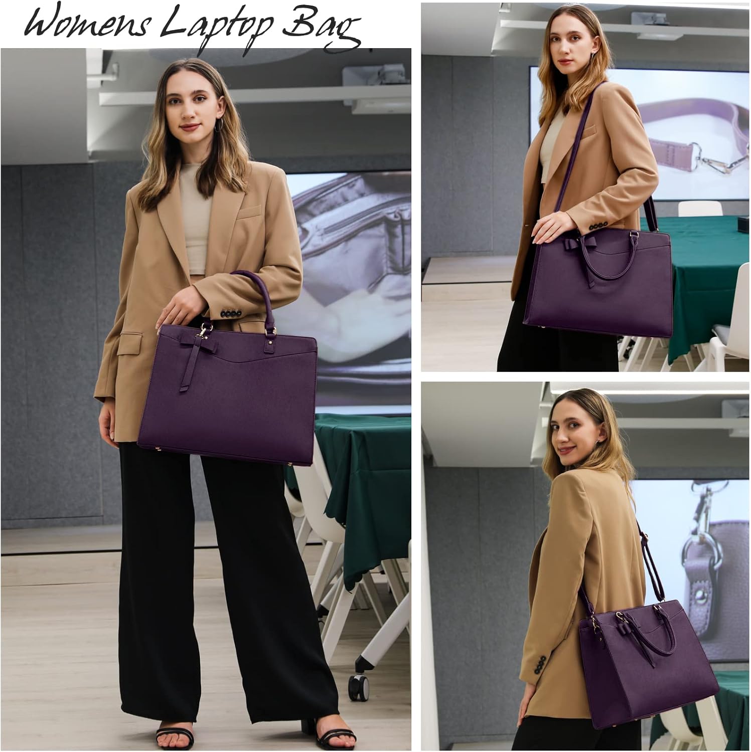Women’s Work Laptop Tote Bag with Organised Multi-Compartment Layout