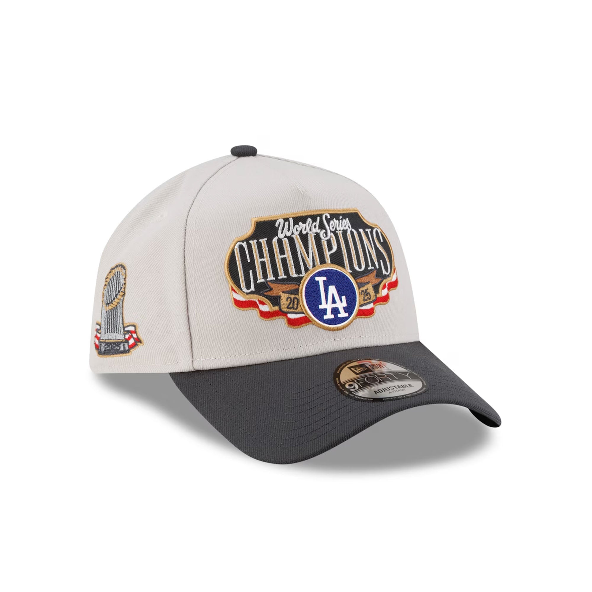 Cappello regolabile A-Frame 9FORTY Spogliatoio Campioni World Series 2025 Los Angeles Dodgers