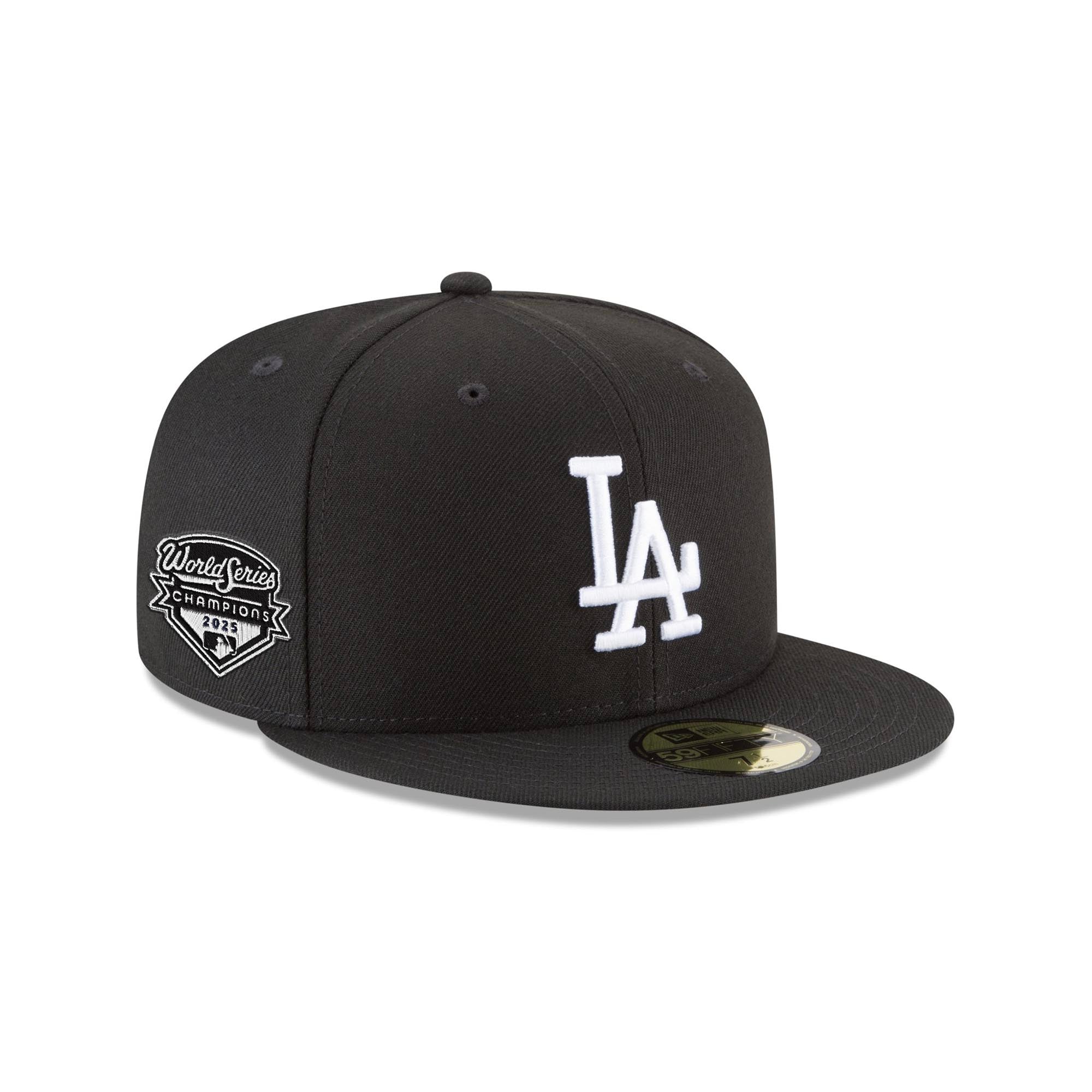 Los Angeles Dodgers Official 2025 Black & White World Series Champs Patch New Era 59FIFTY