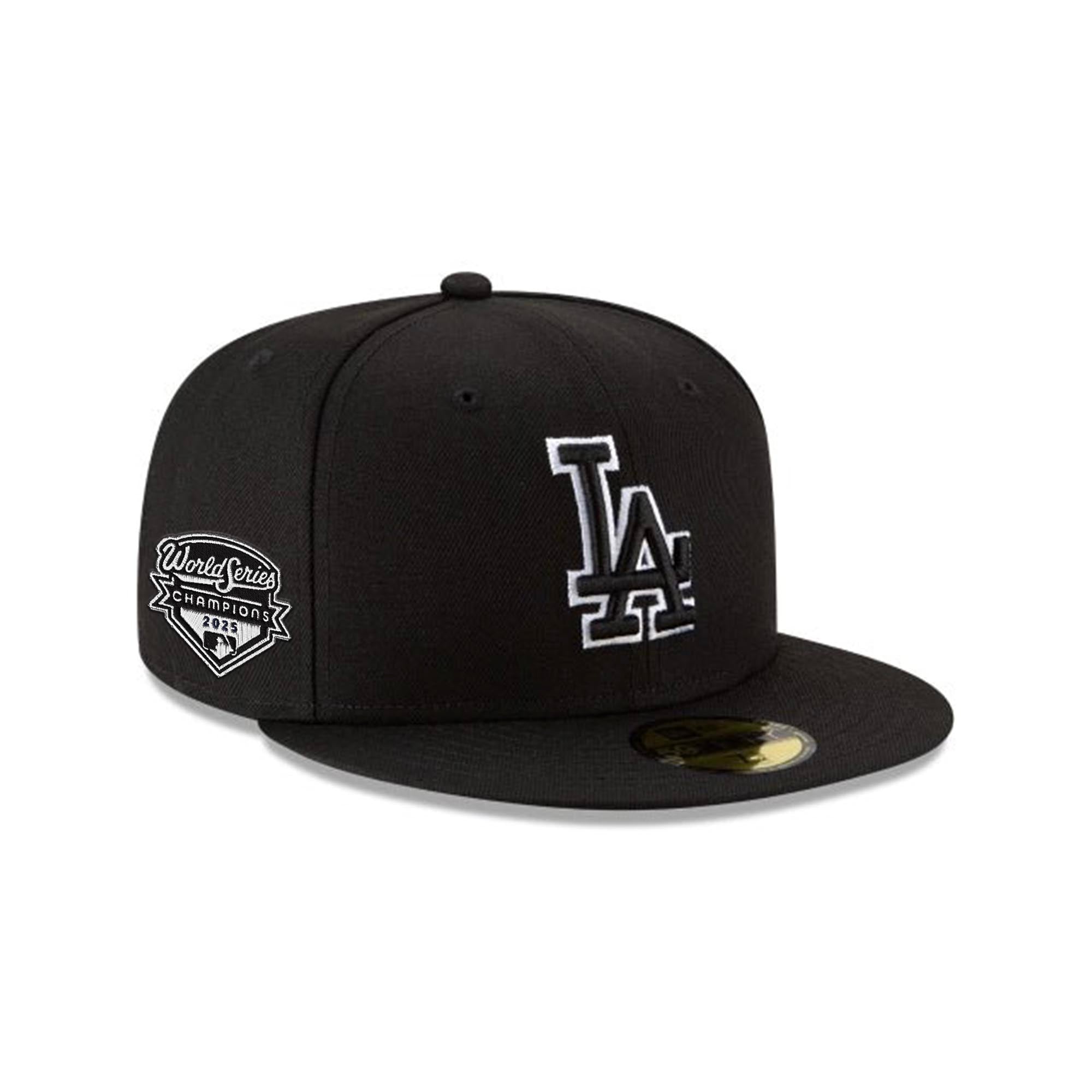 Los Angeles Dodgers Emblema Ufficiale BW Campioni World Series 2025 Contorno Bianco 59FIFTY