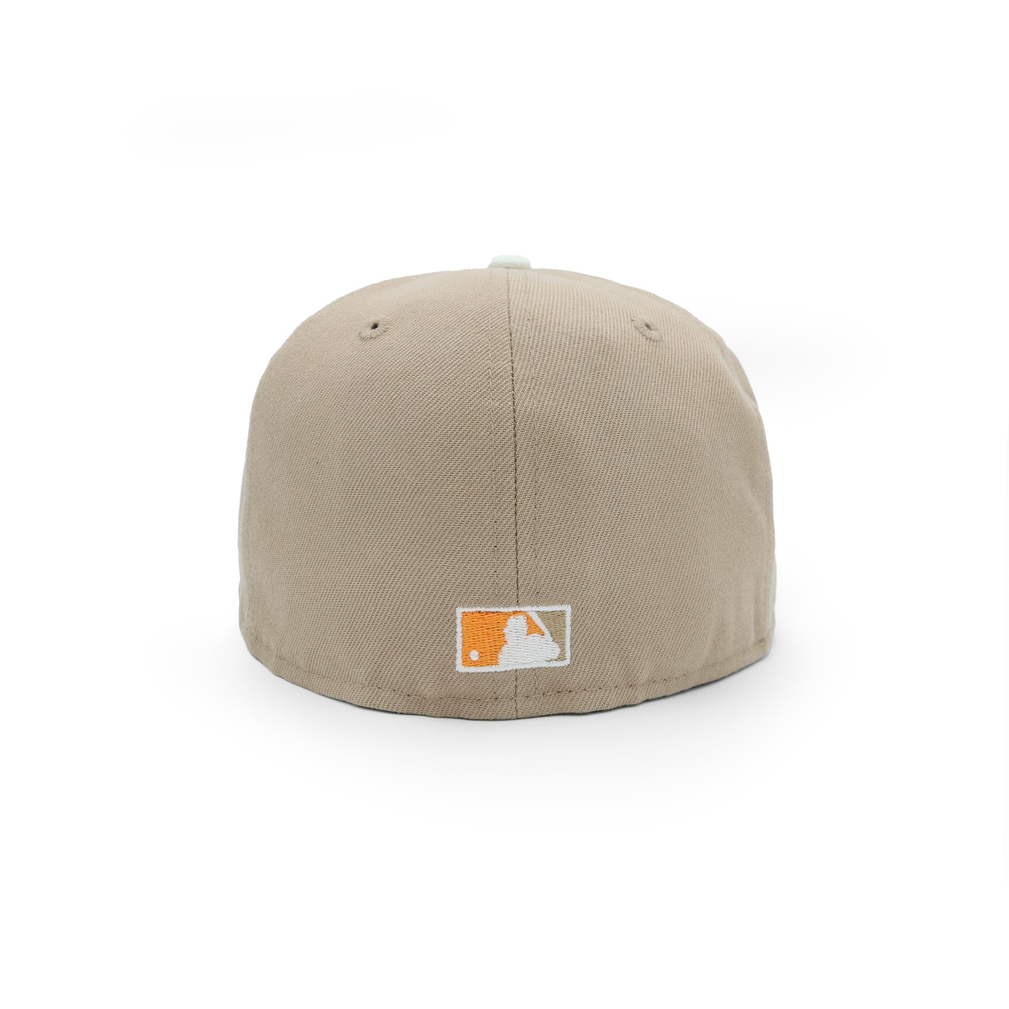 Los Angeles Dodgers Cappello 59FIFTY Script Bicolore Kahki Arancione