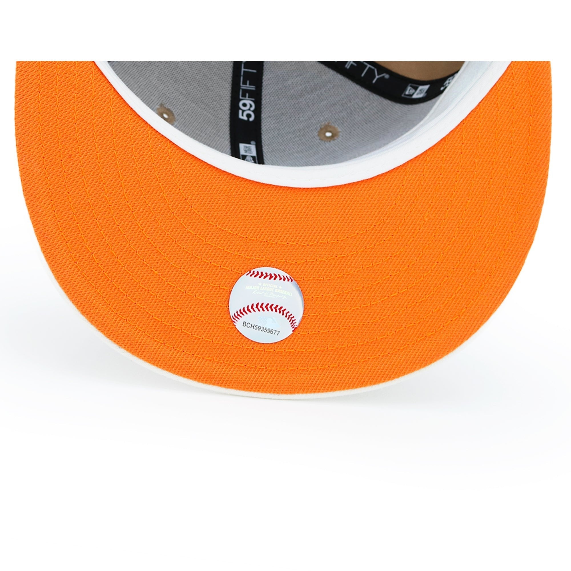 Los Angeles Dodgers Cappello 59FIFTY Script Bicolore Kahki Arancione