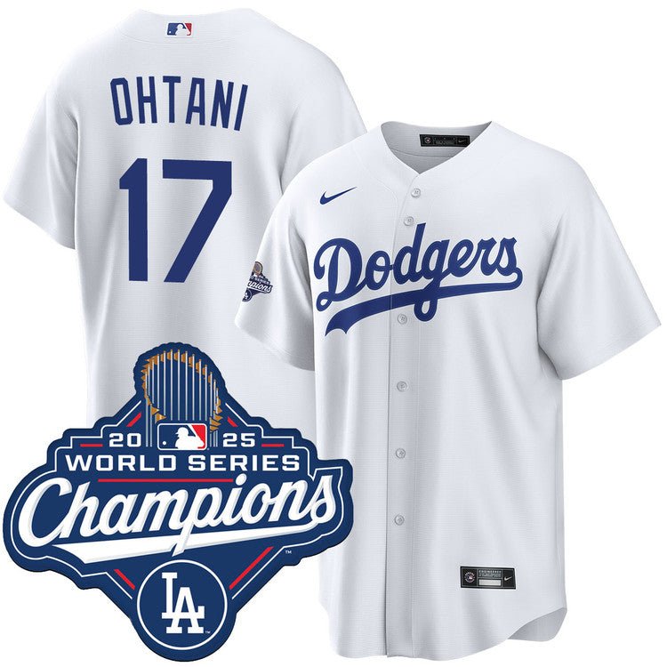 Los Angeles Dodgers Shohei Ohtani 2025 World Series Champions White Nike® Replica Jersey