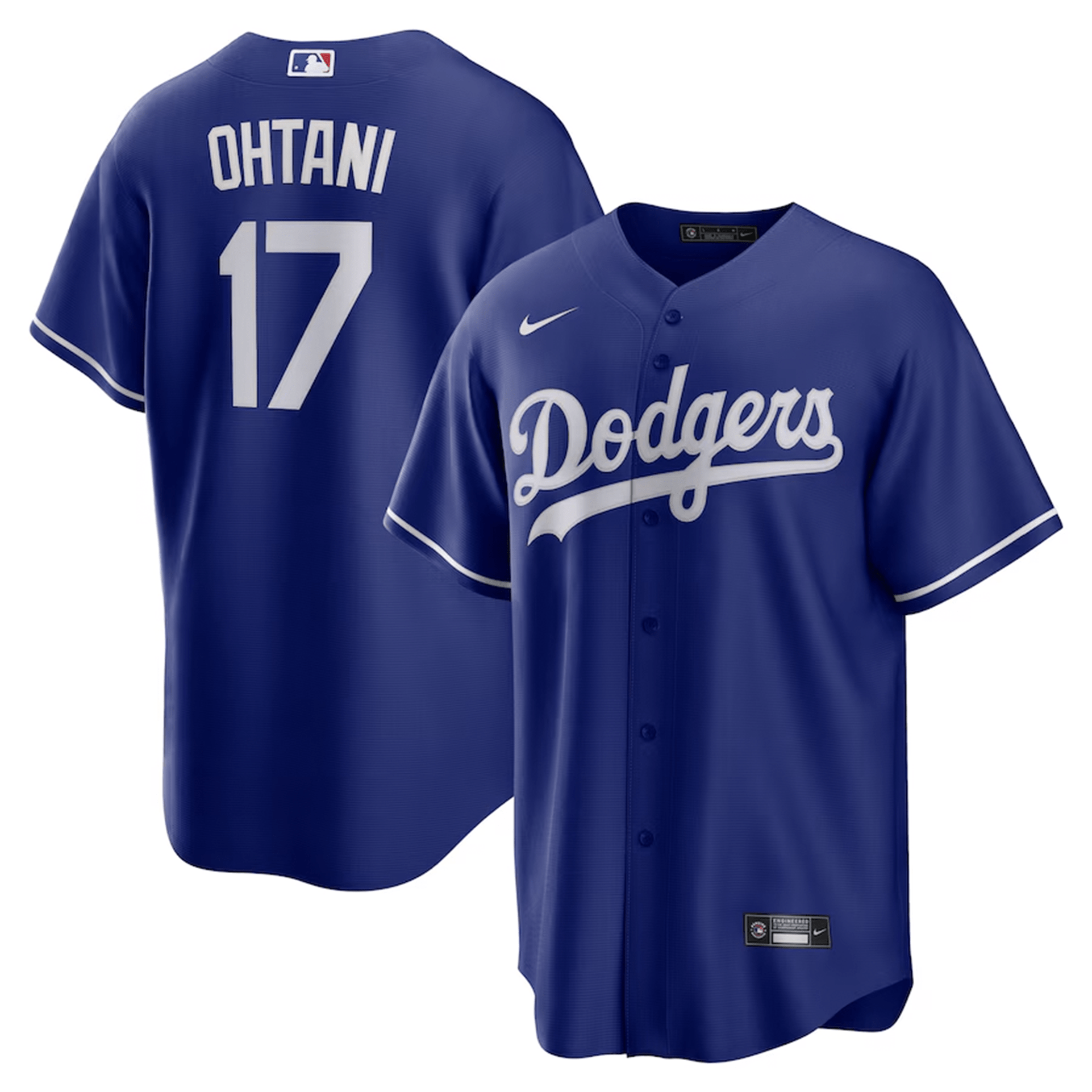 Maglia Replica Royal Blue Los Angeles Dodgers Shohei Ohtani #17