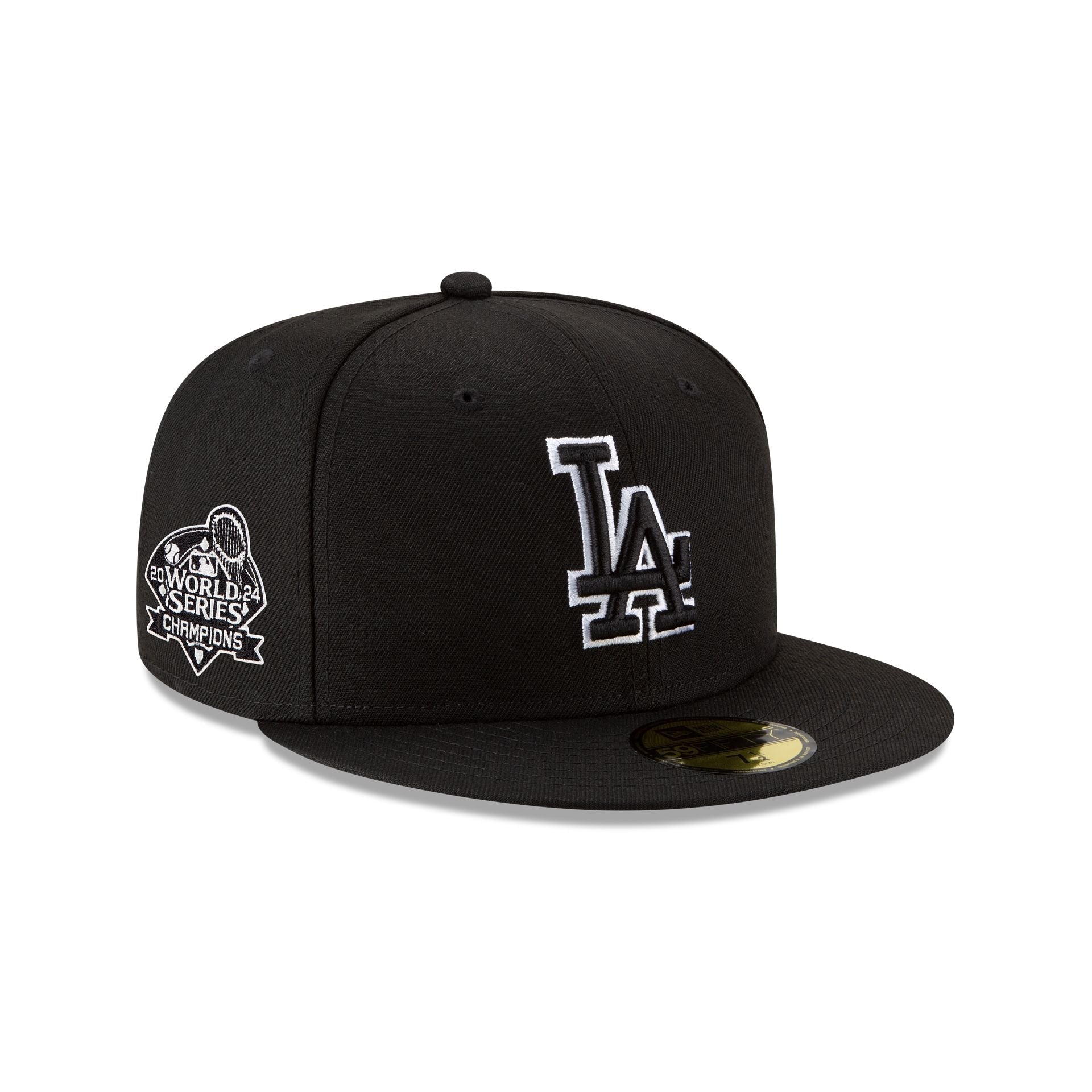 Los Angeles Dodgers Cappello 59FIFTY Fitted Campioni World Series 2024 Contorno Bianco
