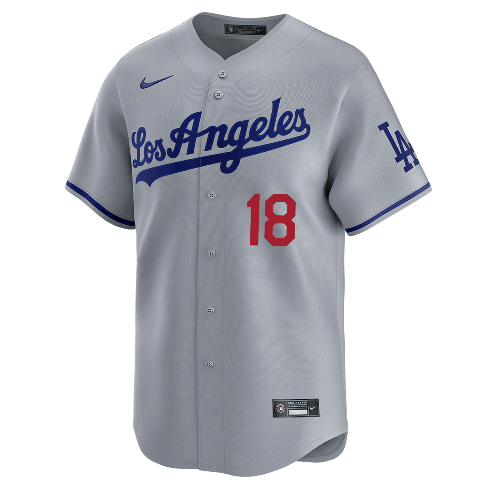 Los Angeles Dodgers Yoshinobu Yamamoto #18 Gray Road Limited Jersey
