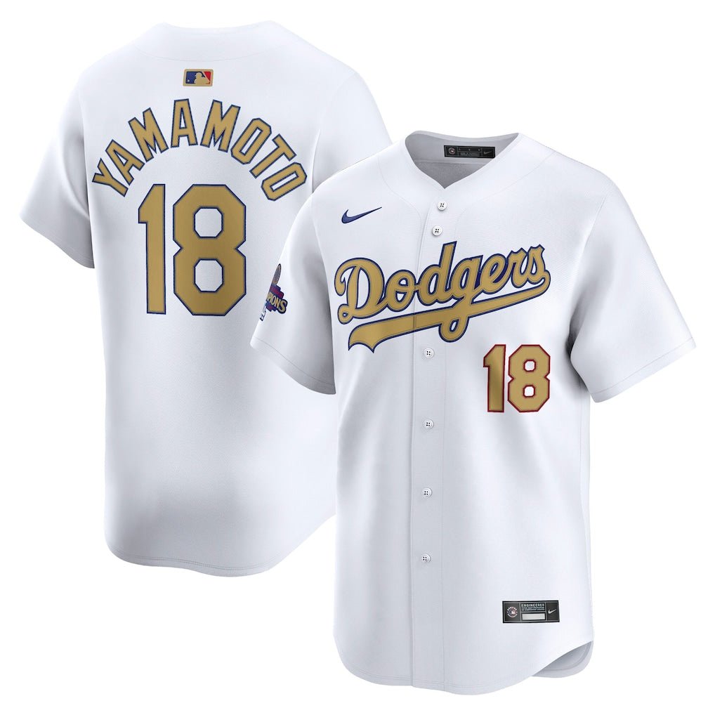 Maglia Nike® Limitata Campioni World Series 2024 Los Angeles Dodgers Yoshinobu Yamamoto