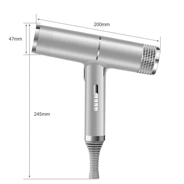 Asciugacapelli ionico professionale – Asciugacapelli ad alta velocità 110.000 RPM con diffusore e ugelli