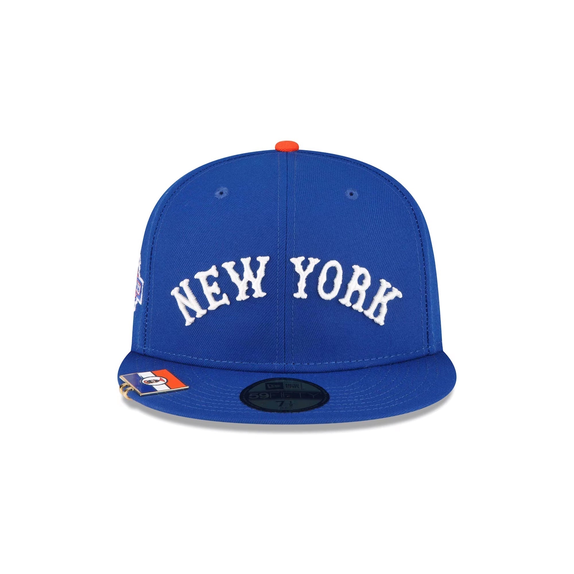 Cappello Fitted 59FIFTY Royal Blue con Bandiera della Città New York Yankees
