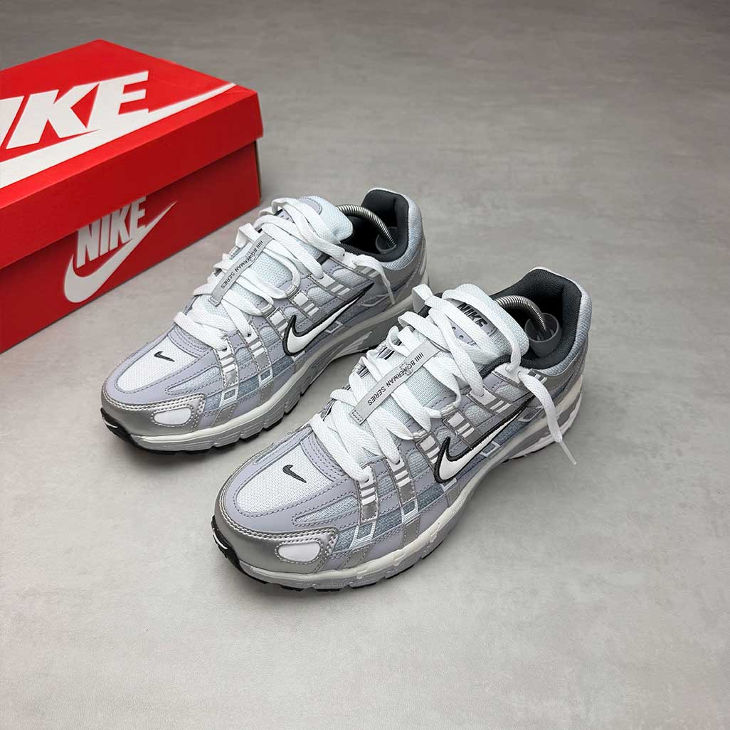 Nike P-6000 Metallic Silver Summit White-Wolf Grey